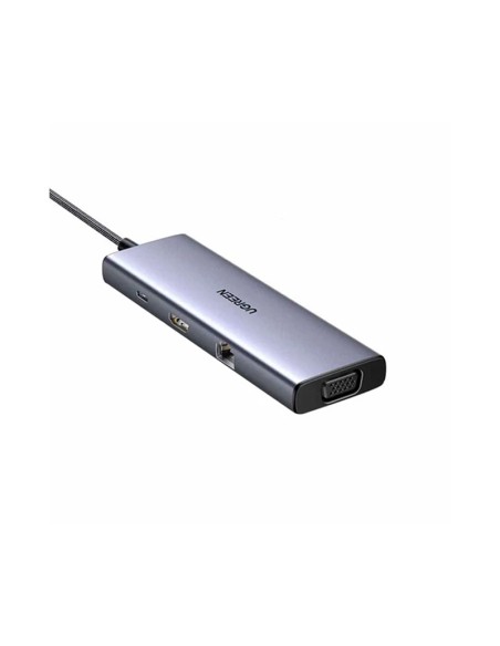 HUB USB-C UGREEN CM498 9 EN 1 ( 15600 ) 1 VGA - 1 RJ45 - 1 HDMI - 1 USB-C PD 100W - 3 USB-A - 1 TF CARD - 1 SD CARD