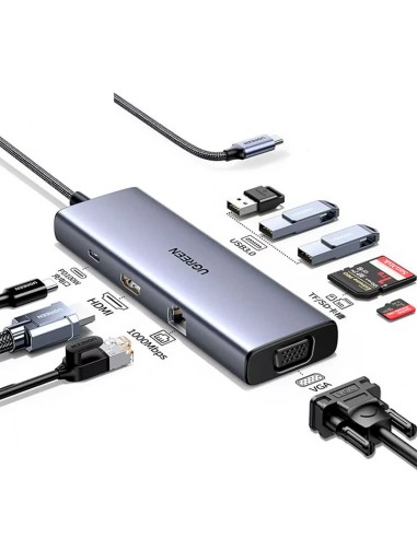 HUB USB-C UGREEN CM498 9 EN 1 ( 15600 ) 1 VGA -...