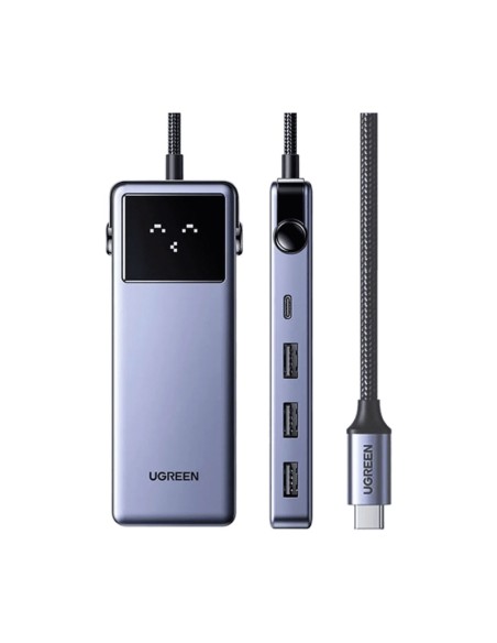 HUB USB-C UGREEN ROBOGAN 7 EN 1 CM888 ( 45155 ) 1 HDMI - 1 RJ45 - 3 USB-A - 1 USB-C - 1 USB-C PD 100W