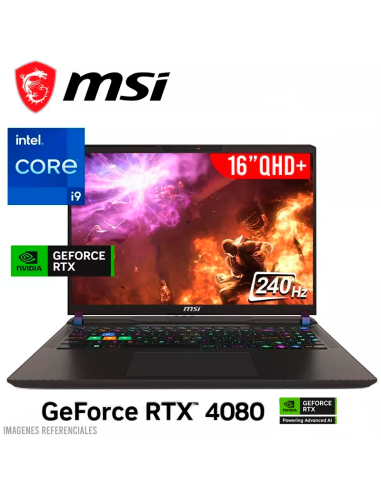 LAPTOP GAMER MSI VECTOR 16 HX A14VHG-278US I9-14900HX 32GB 1TB SSD GEFORCE RTX 4080 12GB 16 QHD 240HZ WINDOWS 11