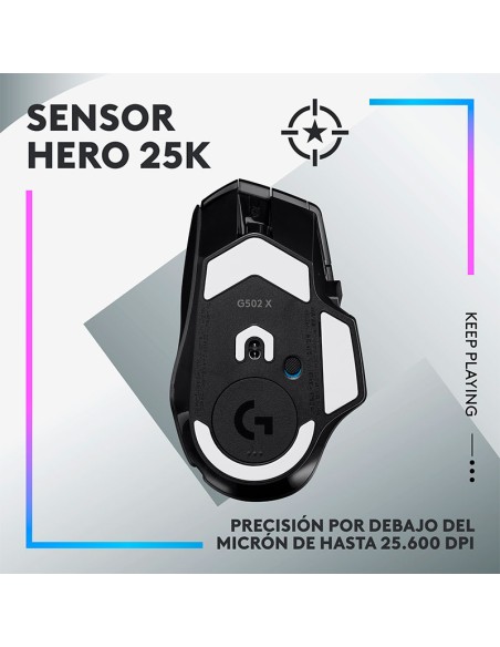 MOUSE GAMER LOGITECH G502 X PLUS LIGHTSPEED (910-006161) HERO 25K | LED-RGB