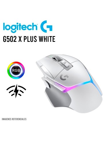 MOUSE LOGITECH G502 X PLUS ( 910-006170 ) WHITE | LIGHTSPEED | HERO 25K | LED-RGB