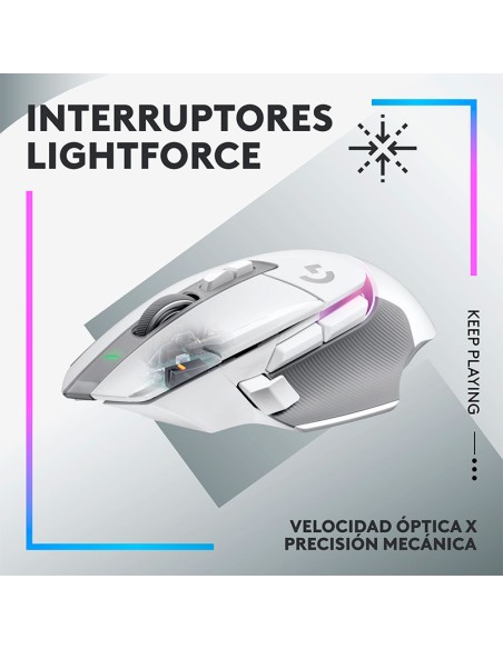 MOUSE LOGITECH G502 X PLUS ( 910-006170 ) WHITE | LIGHTSPEED | HERO 25K | LED-RGB