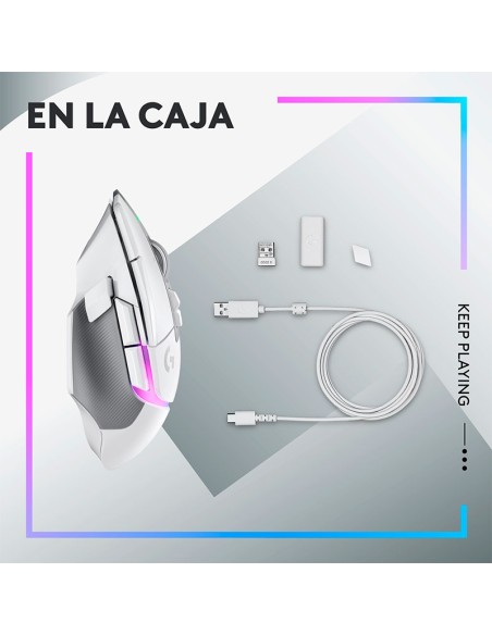 MOUSE LOGITECH G502 X PLUS ( 910-006170 ) WHITE | LIGHTSPEED | HERO 25K | LED-RGB