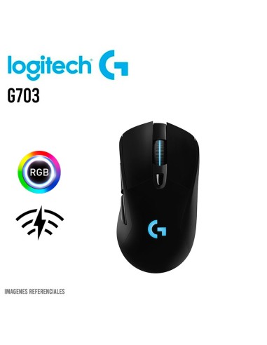 MOUSE LOGITECH G703 LIGHTSPEED ( 910-005639 ) WIRELESS | HERO 25K | LED-RGB