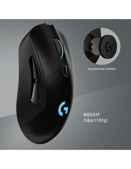 MOUSE GAMER LOGITECH G703 LIGHTSPEED ( 910-005639 ) WIRELESS | HERO 25K | LED-RGB