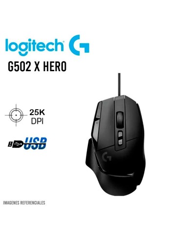 MOUSE LOGITECH G502 X HERO (910-006137) GAMING| HERO 25K| BLACK