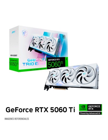 TARJETA DE VIDEO MSI RTX 5060TI 8GB GAMING TRIO OC WHITE (912-V536-028) GDDR7