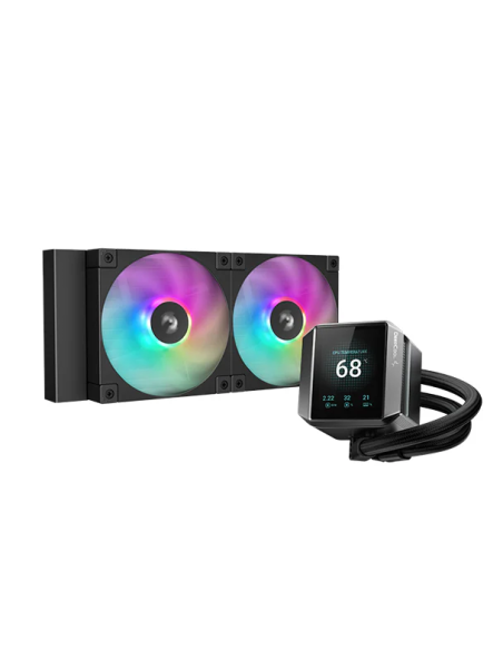 SISTEMA DE ENFRIAMIENTO LIQUIDO DEEPCOOL MYSTIQUE 240 ARGB PANTALLA DIGITAL ( R-LX550-BKADSNC-G-1 ) LED-ARGB
